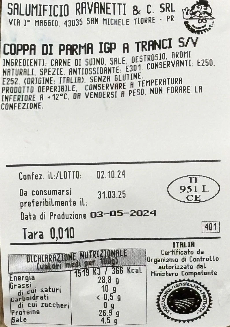 Coppa di Parma IGP - 2 Mesi - Intera - Image 6