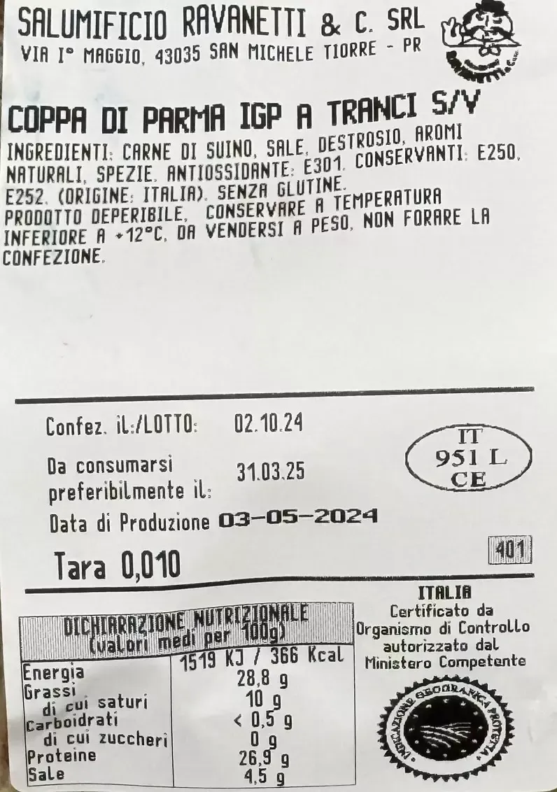 Coppa di Parma IGP - 2 Mesi - Metà - Image 7