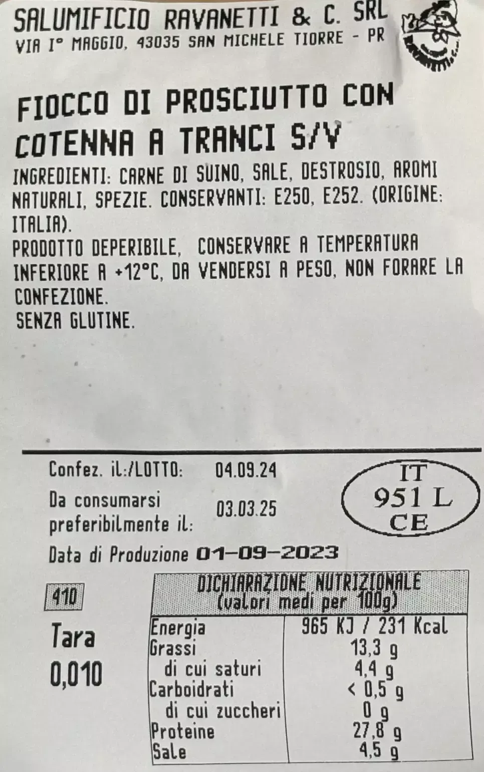 Fiocco di Prosciutto - 9 Mesi - Intero - Con Cotenna - Image 8