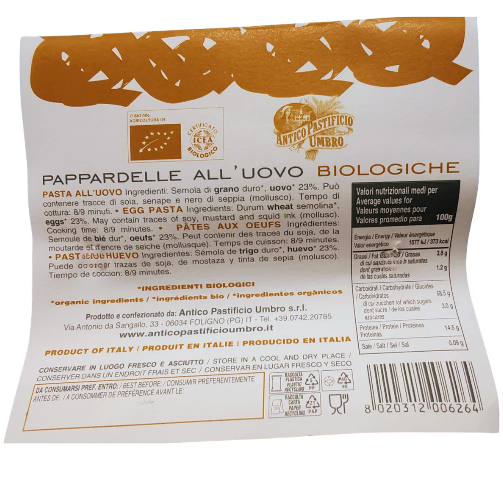 Pappardelle - Biologiche - Pasta all'Uovo di Semola di Grano Duro - Image 6