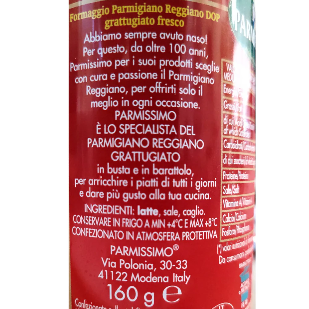 "Parmissimo" - Parmigiano Reggiano DOP - Grattugiato - Image 5