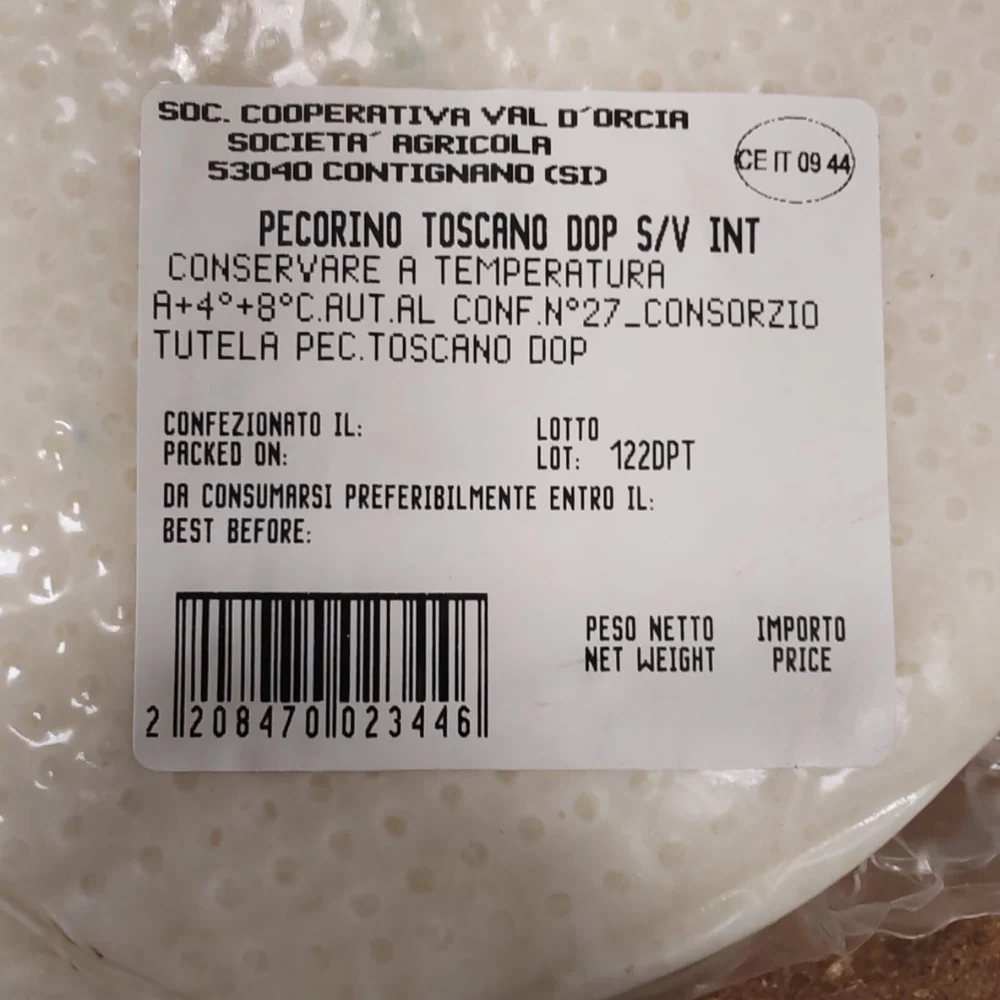 Pecorino Toscano DOP - Formaggio di Pecora - Fresco - Intero - Image 6