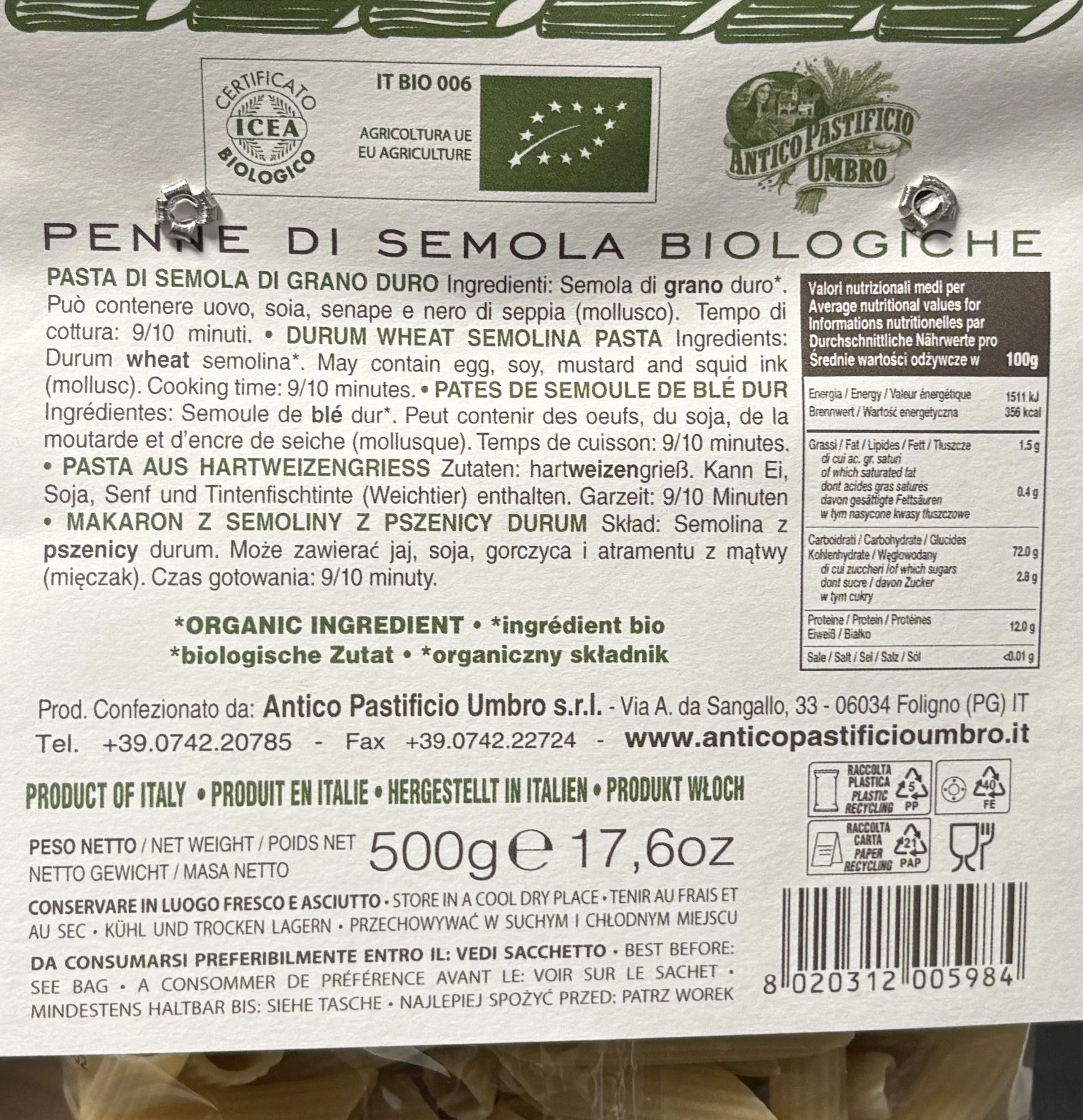Penne - Biologiche - Pasta di Semola di Grano Duro - Image 4